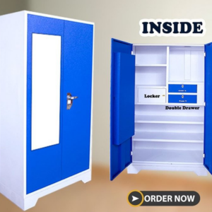 HEAVY Double door steel bero with Locker and Double drawer