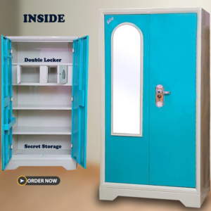 Double door steel bero medium size with double locker and secret storage