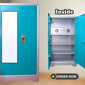 HEAVY STEEL Double door bero with front mirror