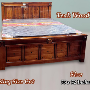 Premium Quality Teak Wood Double Cot King Size