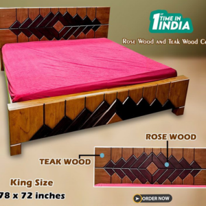 Rose wood & Teak wood Double King size Cot