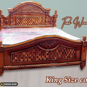 Premium Teak wood Kig size Double cot