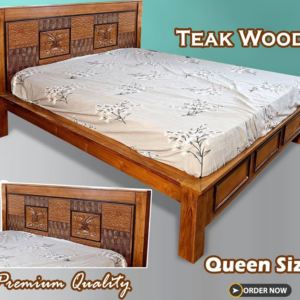 Premium Quality New teal wood double cot queen size