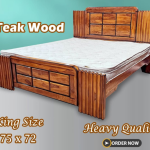 Heavy Bombay Teak Double Cot King Size